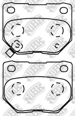 NIBK PN7800S Комплект високоефективних гальмівних колодок