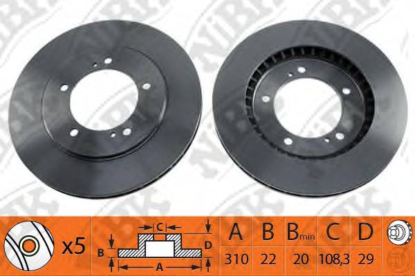 NIBK RN1140 гальмівний диск