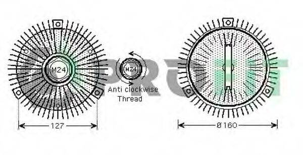 PROFIT 17201014 Зчеплення, вентилятор радіатора