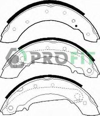 PROFIT 50010330 Комплект гальмівних колодок