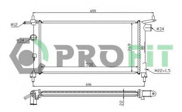 PROFIT PR5018A1 Радіатор, охолодження двигуна