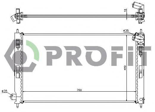 PROFIT PR4010A2 Радіатор, охолодження двигуна