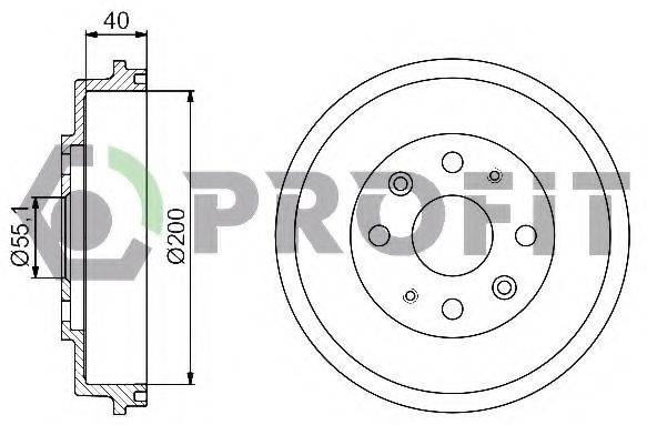 PROFIT 50200050 Гальмівний барабан