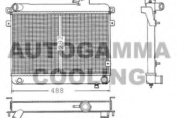 AUTOGAMMA 100252 Радіатор, охолодження двигуна