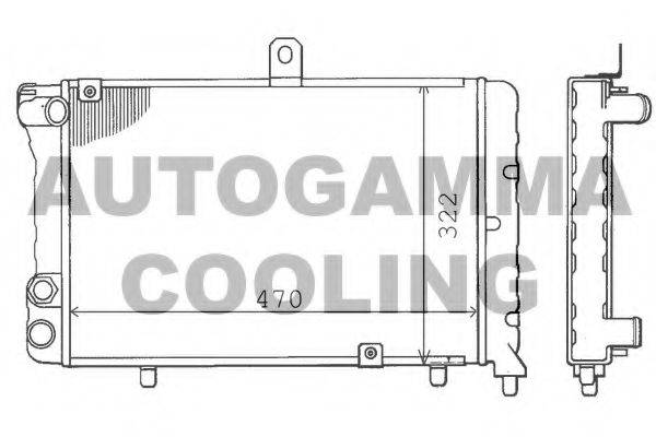 AUTOGAMMA 100449 Радіатор, охолодження двигуна