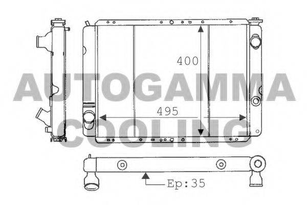AUTOGAMMA 100788 Радіатор, охолодження двигуна