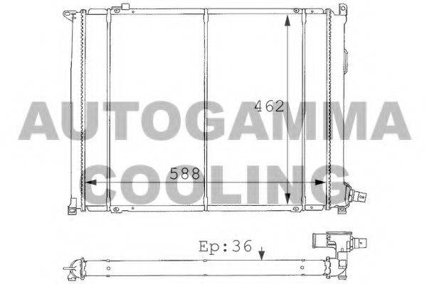 AUTOGAMMA 100909 Радіатор, охолодження двигуна