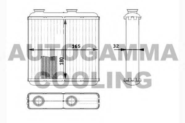 AUTOGAMMA 104350 Теплообмінник, опалення салону