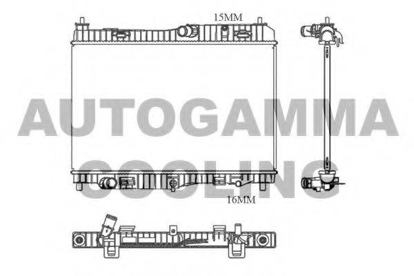 AUTOGAMMA 105685 Радіатор, охолодження двигуна