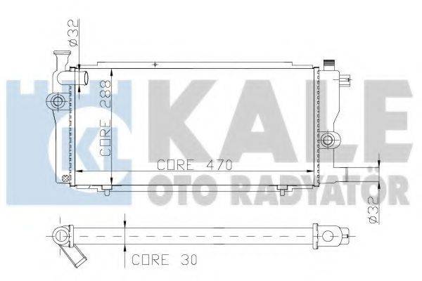 KALE OTO RADYATOR 156800 Радіатор, охолодження двигуна