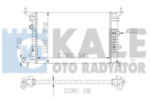 KALE OTO RADYATOR 177200 Радіатор, охолодження двигуна