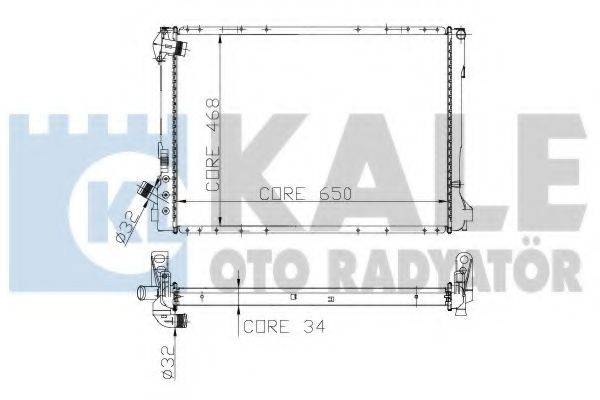 KALE OTO RADYATOR 208600 Радіатор, охолодження двигуна