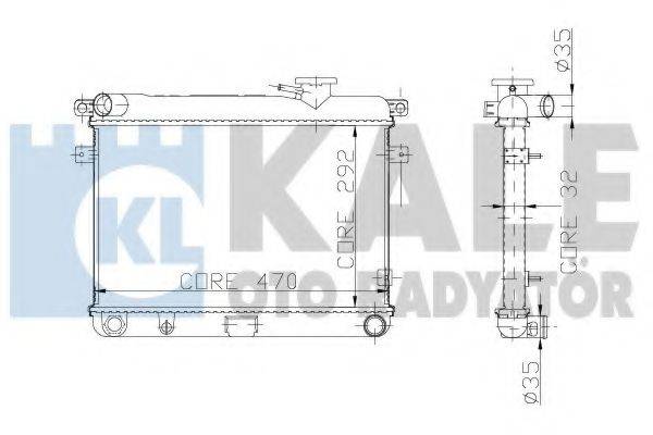 KALE OTO RADYATOR 229500 Радіатор, охолодження двигуна