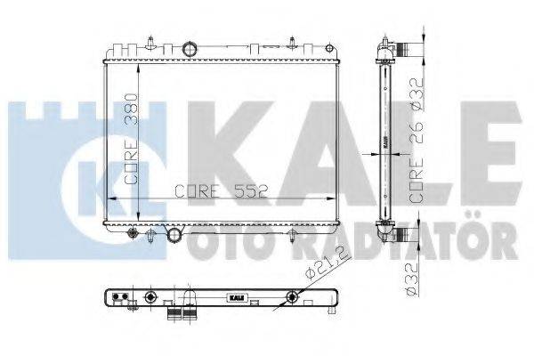 KALE OTO RADYATOR 241200 Радіатор, охолодження двигуна