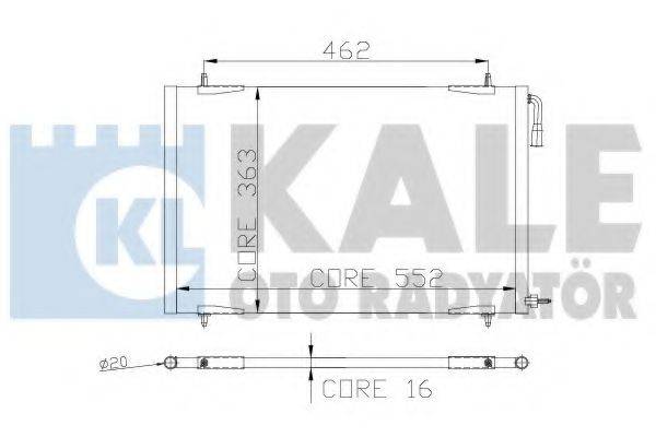 KALE OTO RADYATOR 248200 Конденсатор, кондиціонер