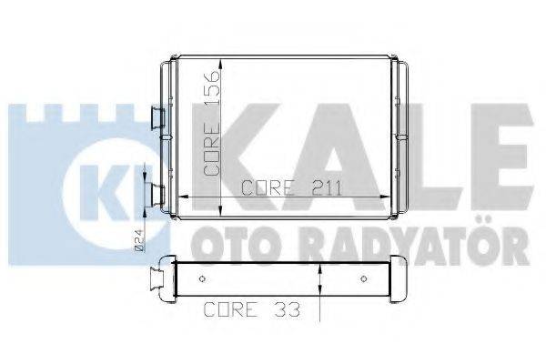 KALE OTO RADYATOR 268400 Теплообмінник, опалення салону