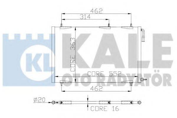 KALE OTO RADYATOR 300100 Конденсатор, кондиціонер