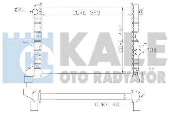 KALE OTO RADYATOR 350400 Радіатор, охолодження двигуна