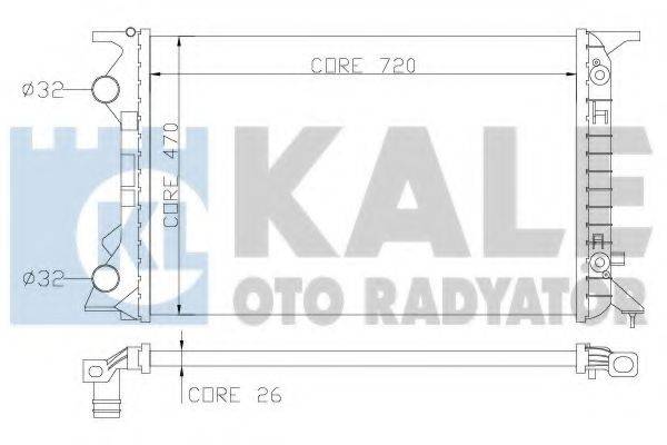 KALE OTO RADYATOR 353400 Радіатор, охолодження двигуна