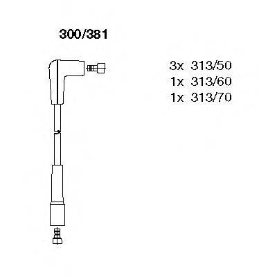 BREMI 300381 Комплект дротів запалювання