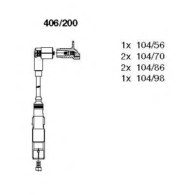 BREMI 406200 Комплект дротів запалювання