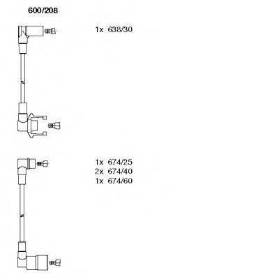 BREMI 600208 Комплект дротів запалювання
