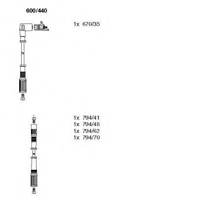 BREMI 600440 Комплект дротів запалювання