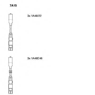 BREMI 7A15 Комплект дротів запалювання