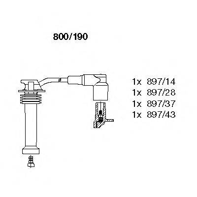 BREMI 800190 Комплект дротів запалювання