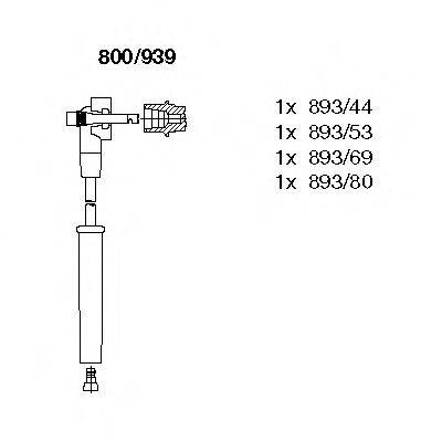 BREMI 800939 Комплект дротів запалювання