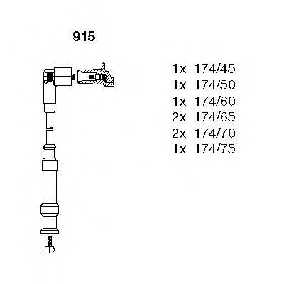 BREMI 915 Комплект дротів запалювання