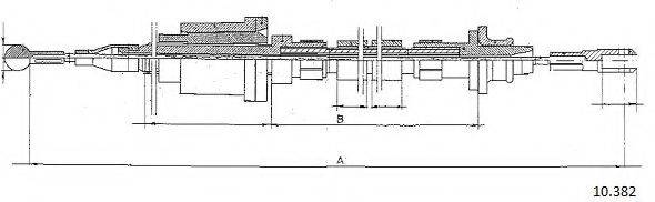 CABOR 10382 Трос, управління зчепленням