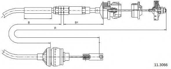 CABOR 113066 Трос, управління зчепленням