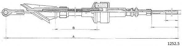 CABOR 12525 Трос, управління зчепленням