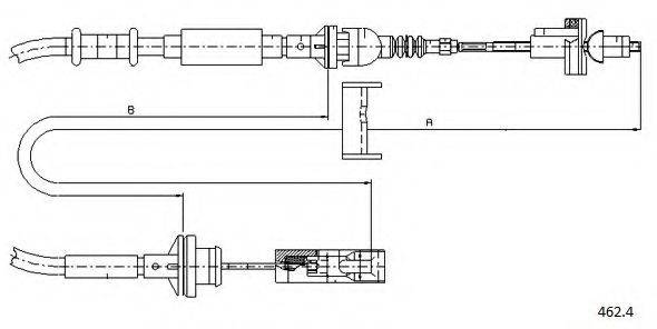 CABOR 4624 Трос, управління зчепленням