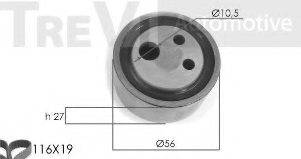 TREVI AUTOMOTIVE KD1028 Комплект ременя ГРМ