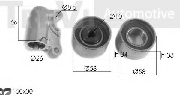 TREVI AUTOMOTIVE KD1448 Комплект ременя ГРМ