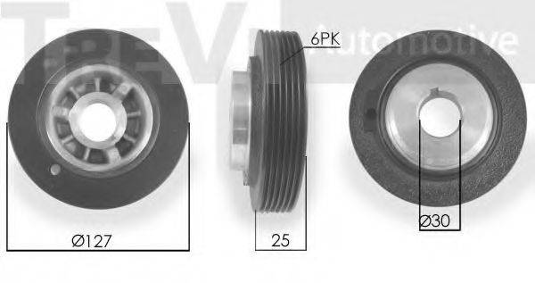 TREVI AUTOMOTIVE PC1079 Ремінний шків, колінчастий вал