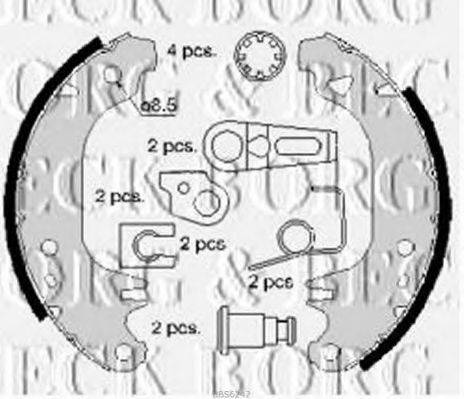 BORG & BECK BBS6242 Комплект гальмівних колодок