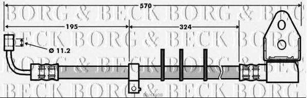 BORG & BECK BBH7408 Гальмівний шланг