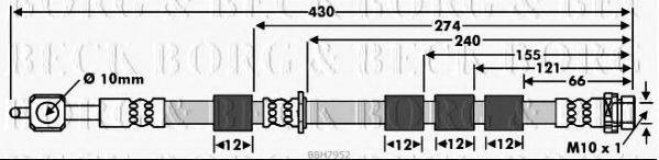 BORG & BECK BBH7952 Гальмівний шланг