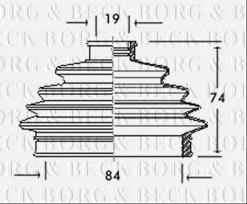 BORG & BECK BCB2001 Пильовик, приводний вал