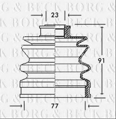 BORG & BECK BCB2054 Пильовик, приводний вал