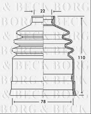 BORG & BECK BCB2093 Пильовик, приводний вал