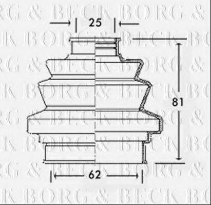 BORG & BECK BCB2196 Пильовик, приводний вал