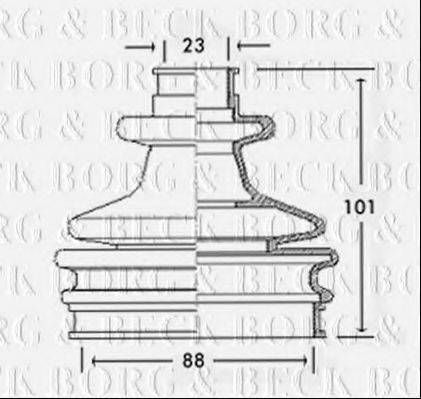 BORG & BECK BCB2201 Пильовик, приводний вал