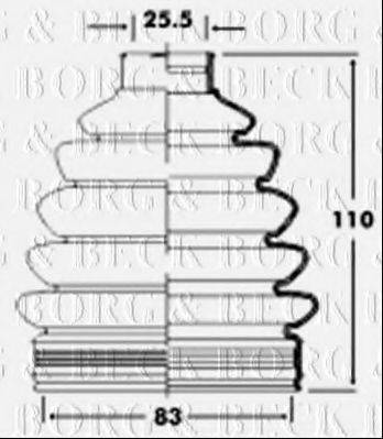 BORG & BECK BCB2363 Пильовик, приводний вал