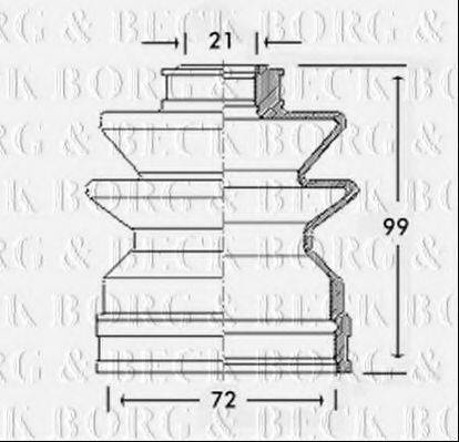 BORG & BECK BCB2484 Пильовик, приводний вал