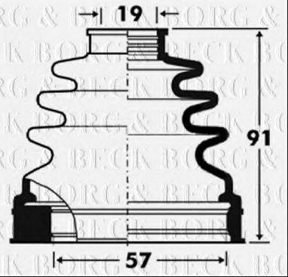 BORG & BECK BCB2866 Пильовик, приводний вал