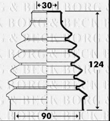 BORG & BECK BCB2898 Пильовик, приводний вал